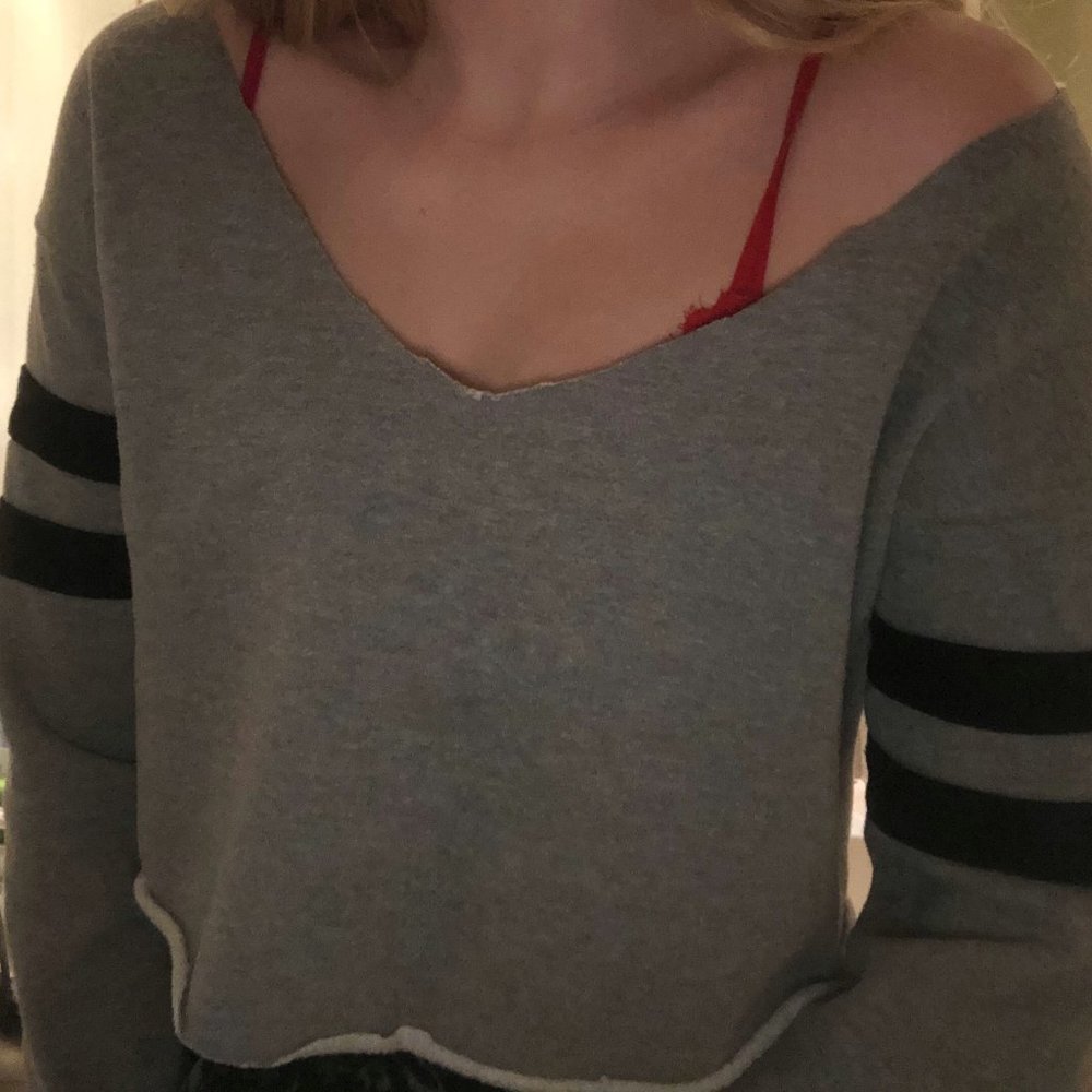 cropped varsity sweater